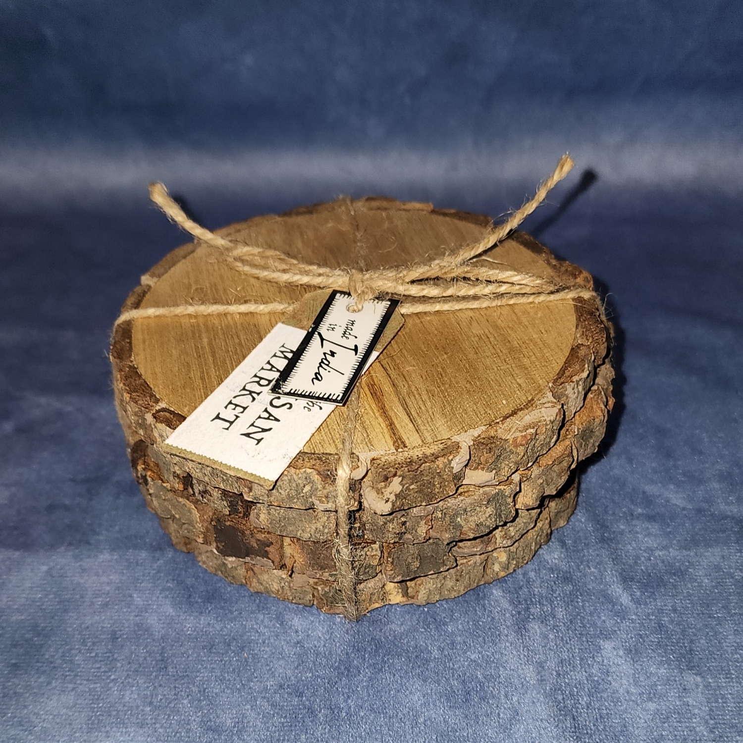 Coaster - Wood Live Edge (Bark) Round, Set of 4 | 20220315_193529.jpg